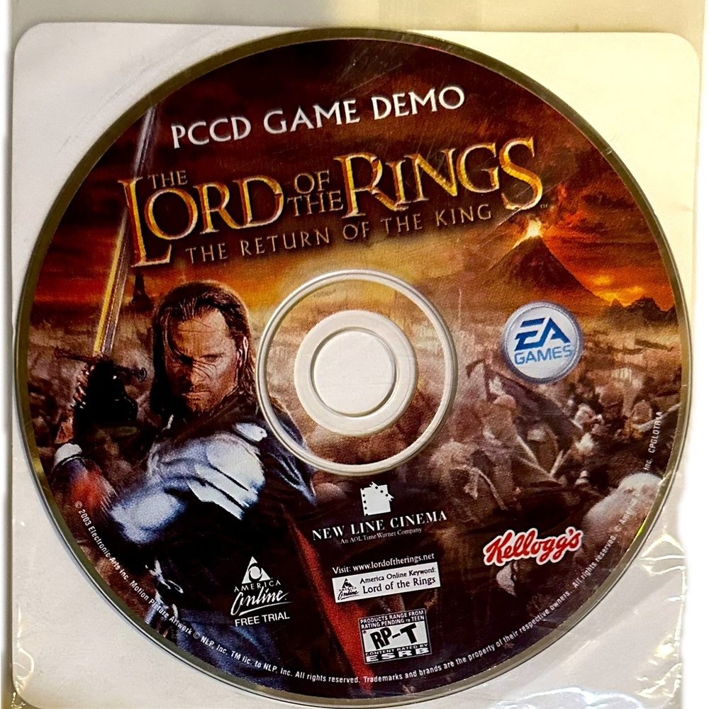 VTG 2003 THE LORD OF THE RINGS: THE RETURN OF THE KING PC CD GAME DEMO SEALED
